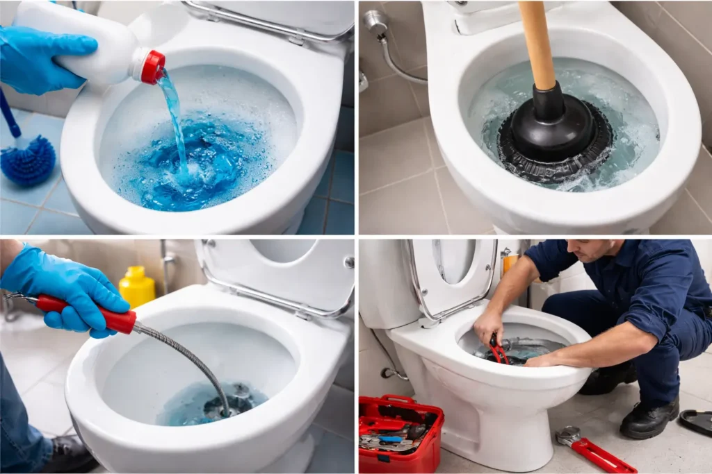 Blocked toilet